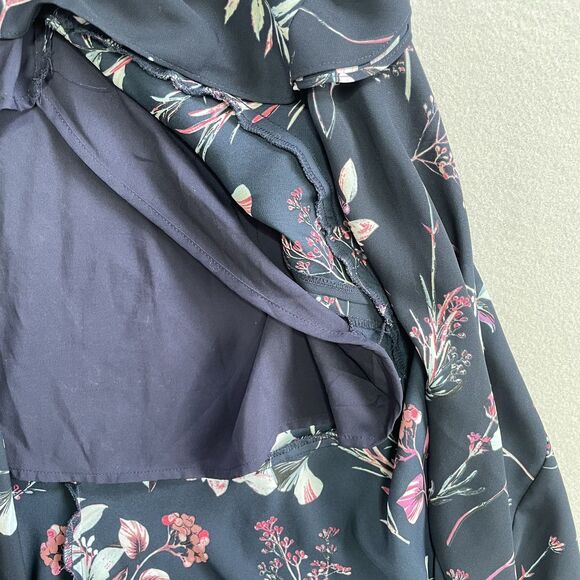 Banana Republic Flutter Sleeve Long Dress Sz 8 Blue Coquette Fairy Flowy - Picture 7 of 14